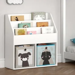 Kinderregal Luigi Weiß 72 x 79 cm mit 2 Faltboxen opt.4 Vicco