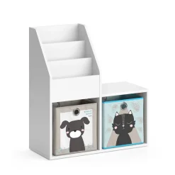 Kinderregal Luigi Weiß 30.9 x 79 cm Mini, mit 2 Faltboxen opt.4 Vicco