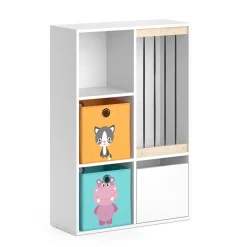 Kinderregal Luigi Weiß 29.2 x 107.8 cm mit 2 Faltboxen opt.1 Vicco
