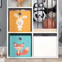 Kinderregal Luigi Weiß 29.2 x 107.8 cm mit 2 Faltboxen opt.1 Vicco