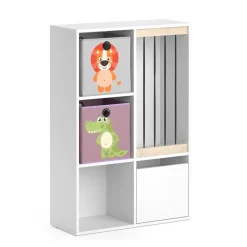 Kinderregal Luigi Weiß 29.2 x 107.8 cm mit 2 Faltboxen opt.3 Vicco