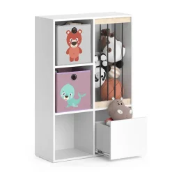 Kinderregal Luigi Weiß 29.2 x 107.8 cm mit 2 Faltboxen opt.3 Vicco