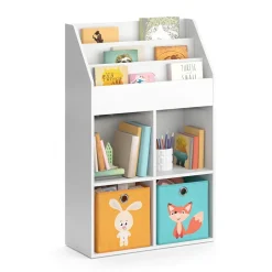 Kinderregal Luigi Weiß 72 x 114.2 cm mit 2 Faltboxen Vicco