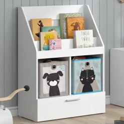 Kinderregal Luigi Weiß 72 x 96.2 cm mit Schublade Vicco