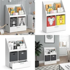 Kinderregal Luigi Weiß 72 x 96.2 cm mit Schublade Vicco