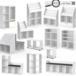 Kinderregal Luigi Weiß 72 x 96.2 cm mit Schublade Vicco