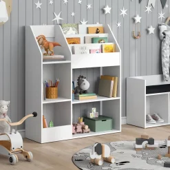 Kinderregal Luigi Weiß 100.4 x 114.2 cm ohne Faltboxen Vicco