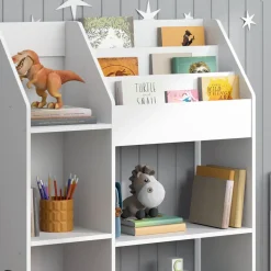 Kinderregal Luigi Weiß 100.4 x 114.2 cm ohne Faltboxen Vicco