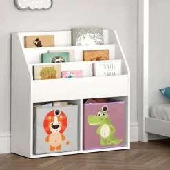 Kinderregal Luigi Weiß 72 x 79 cm mit 2 Faltboxen opt.3 Vicco