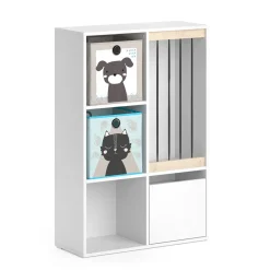Kinderregal Luigi Weiß 29.2 x 107.8 cm mit 2 Faltboxen opt.4 Vicco