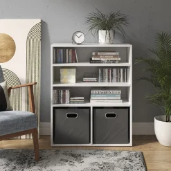 Kinderregal Luigi Weiß 72 x 90.2 cm 2 Fächer Vicco