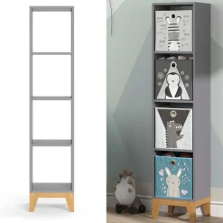 Kinderregal Malia Grau 35.2 x 159.5 cm Vicco