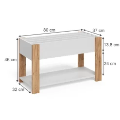 Kinderregal Malia Weiß/Artisan 80 x 46 cm Vitalispa