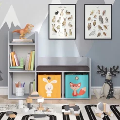 Kindersitzbank Luigi Grau 107.2 x 88.6 cm mit 2 Faltboxen opt.2 Vicco