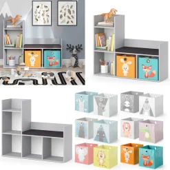 Kindersitzbank Luigi Grau 107.2 x 88.6 cm mit 2 Faltboxen opt.2 Vicco