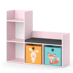 Kindersitzbank Luigi Rosa 107.2 x 88.6 cm mit 2 Faltboxen (bunt) Vicco