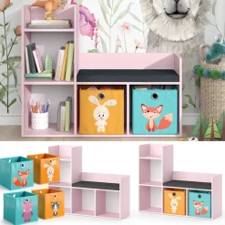 Kindersitzbank Luigi Rosa 107.2 x 88.6 cm mit 2 Faltboxen (bunt) Vicco