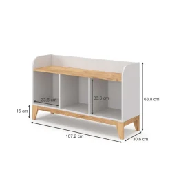 Kindersitzbank Malia Weiß 107.2 x 63.8 cm Vitalispa