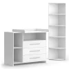 Kinderzimmer-Set Oskar Weiß 2 Teile, mit Wickelkommode und Spielzeugregal Vicco
