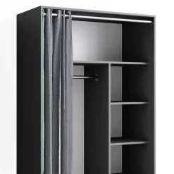 Kleiderschrank Doros Grau 100 x 168 cm Vicco