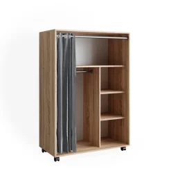 Kleiderschrank Doros Sonoma 100 x 146.6 cm offen rollbar Vicco