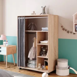 Kleiderschrank Doros Sonoma 100 x 146.6 cm offen rollbar Vicco