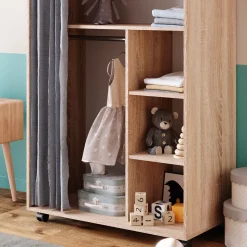 Kleiderschrank Doros Sonoma 100 x 146.6 cm offen rollbar Vicco