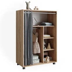 Kleiderschrank Doros Sonoma 100 x 146.6 cm offen rollbar Vicco