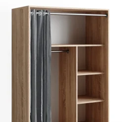 Kleiderschrank Doros Sonoma 100 x 146.6 cm mit Rollen Vicco