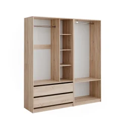 Kleiderschrank Elmo Sonoma 100 x 200 cm 2er Set Vicco