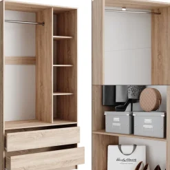 Kleiderschrank Elmo Sonoma 100 x 200 cm 2er Set Vicco