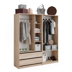 Kleiderschrank Elmo Sonoma 100 x 200 cm 2er Set Vicco