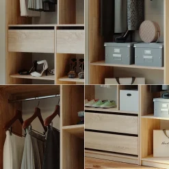 Kleiderschrank Elmo Sonoma 100 x 200 cm 3er Set Vicco