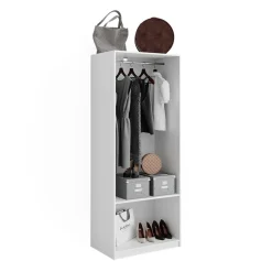 Kleiderschrank Elmo Weiß 80 x 200 cm Vicco