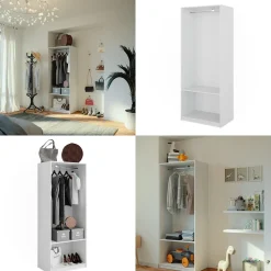 Kleiderschrank Elmo Weiß 80 x 200 cm Vicco