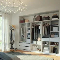 Kleiderschrank Elmo Weiß 100 x 200 cm 3er Set Vicco