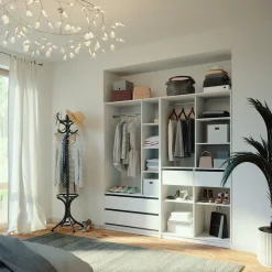 Kleiderschrank Elmo Weiß 100 x 200 cm 2er Set Vicco