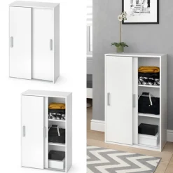 Kleiderschrank Falk Weiß 68 x 108.5 cm Vicco