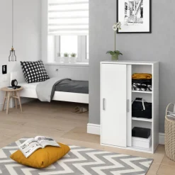 Kleiderschrank Falk Weiß 68 x 108.5 cm Vicco