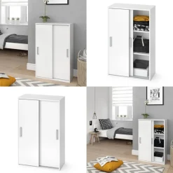 Kleiderschrank Falk Weiß 68 x 108.5 cm Vicco