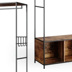 Kleiderschrank Fyrk Eiche rustikal 119.5 x 189 cm Vicco