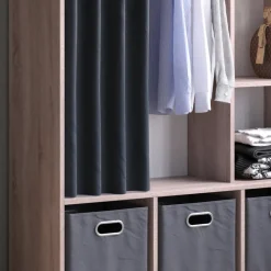 Kleiderschrank Luigi Sonoma 38 x 178.1 cm mit Vorhang-Kleiderstange Vicco