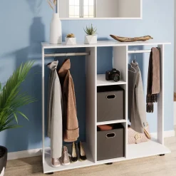 Kleiderschrank Robbie Weiß 130 x 120 cm Vicco