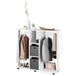 Kleiderschrank Robbie Weiß 130 x 120 cm Vicco