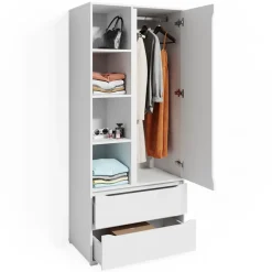 Kleiderschrank Ruben Weiß 80 x 189.9 cm Vicco