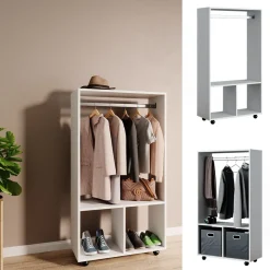 Kleiderschrank Sydney Weiß 70 x 128 cm Vicco