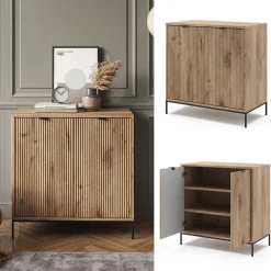 Kommode Eliza Viking Oak 42 x 81.2 cm mit 2 Türen Vicco