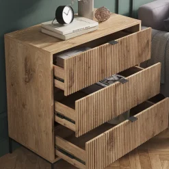 Kommode Eliza Viking Oak 42 x 81.2 cm mit 3 Schubladen Vicco