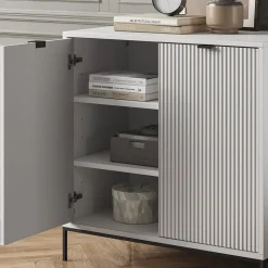 Kommode Eliza Weiß 42 x 81.2 cm mit 2 Türen Vicco