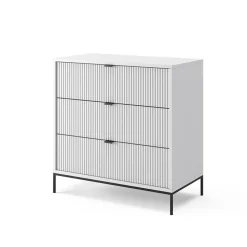 Kommode Eliza Weiß 42 x 81.2 cm mit 3 Schubladen Vicco